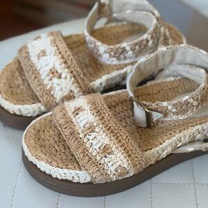 Free People Roma Raffia Sandals